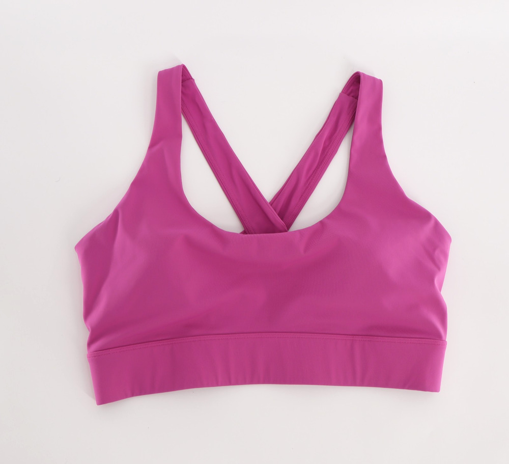 Greyson Women's Sz M Venus Removeable Padded Cross Back Sports Bra Pink